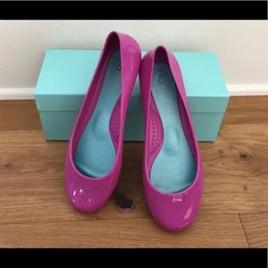 Oka-b Purple Jelly Ballet Flat Shoes Women US 8/9